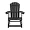 Flash Furniture Black Poly Resin Adirondack Style Rocking Chair JJ-C14705-BK-GG - alternate 2